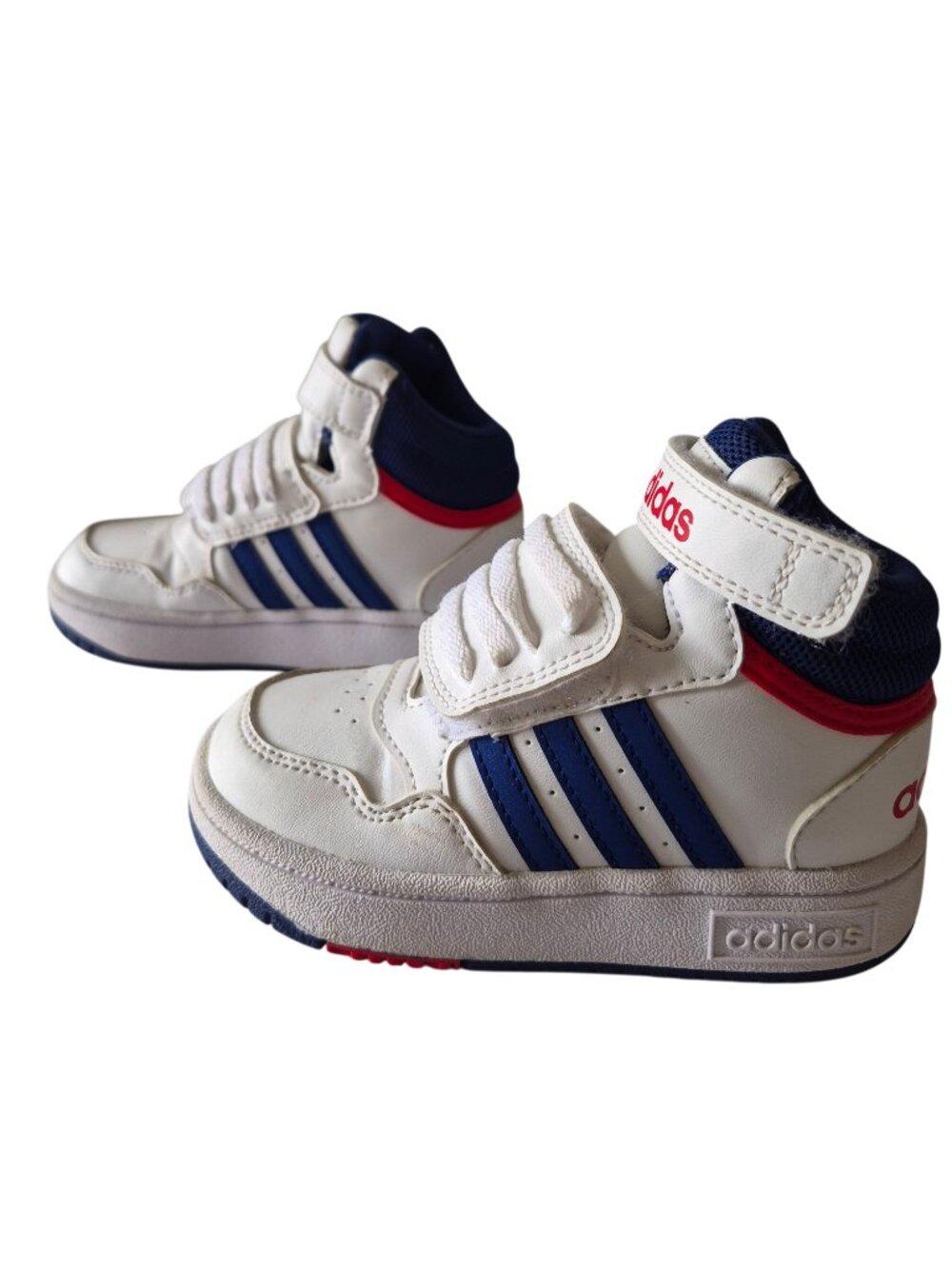 Adidas Toddler Hoops 3.0 Mid White Sneakers Size US 8K Basketball Shoes